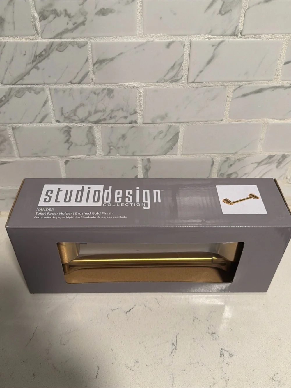 Studio Design Collection Toilet Paper Holder |brushed Gold Finish